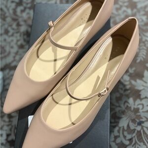 Marc Fisher Beige Pointed Flats